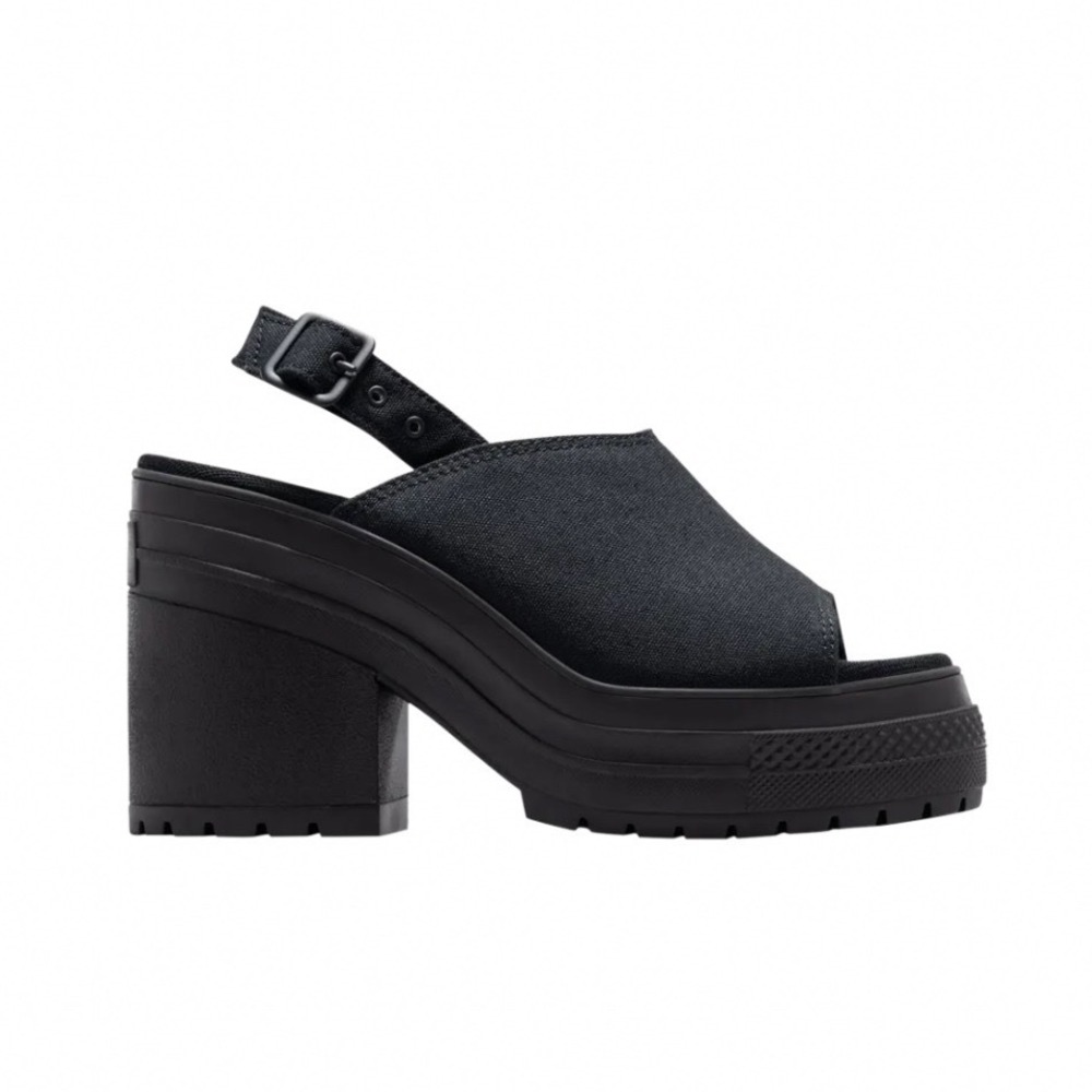 Converse Wmns Chuck 70 De Luxe Heel Platform Sandal Black White A06436C Size 8